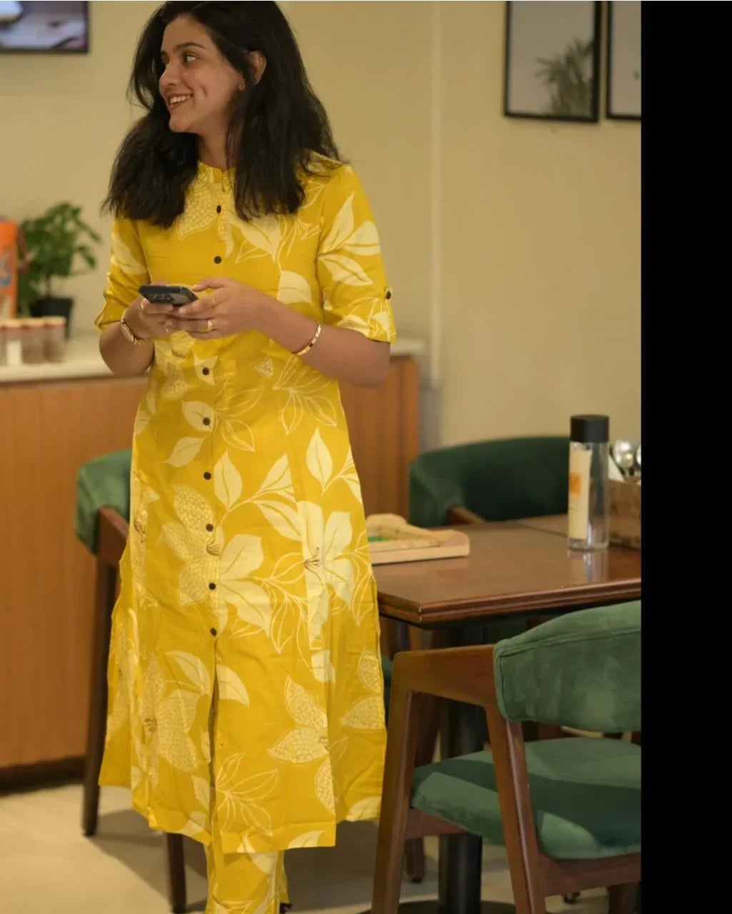 Bright Yellow Floral Kurta Set – Effortless Elegance for Everyday Style