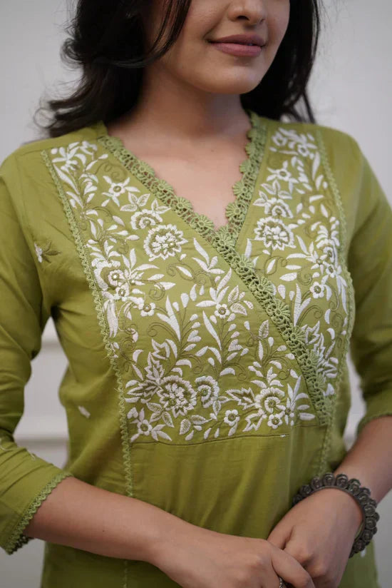 Beautiful in our new affordable cotton duppata pant set