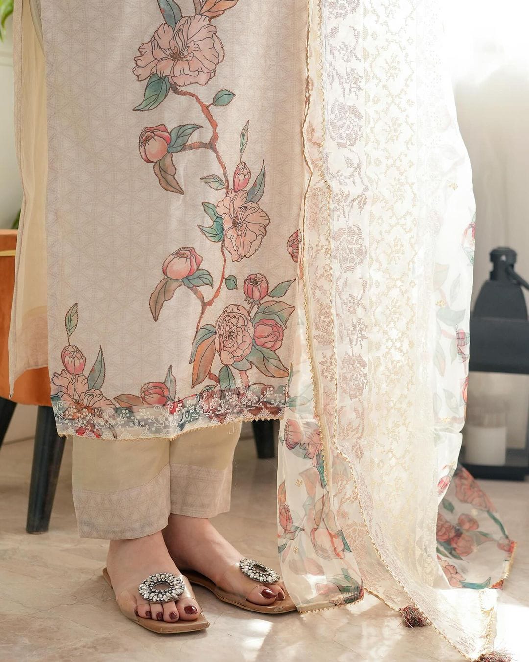 Festival Special Party Wear 3 Piece Designer Kurti,Pent Dupatta Set