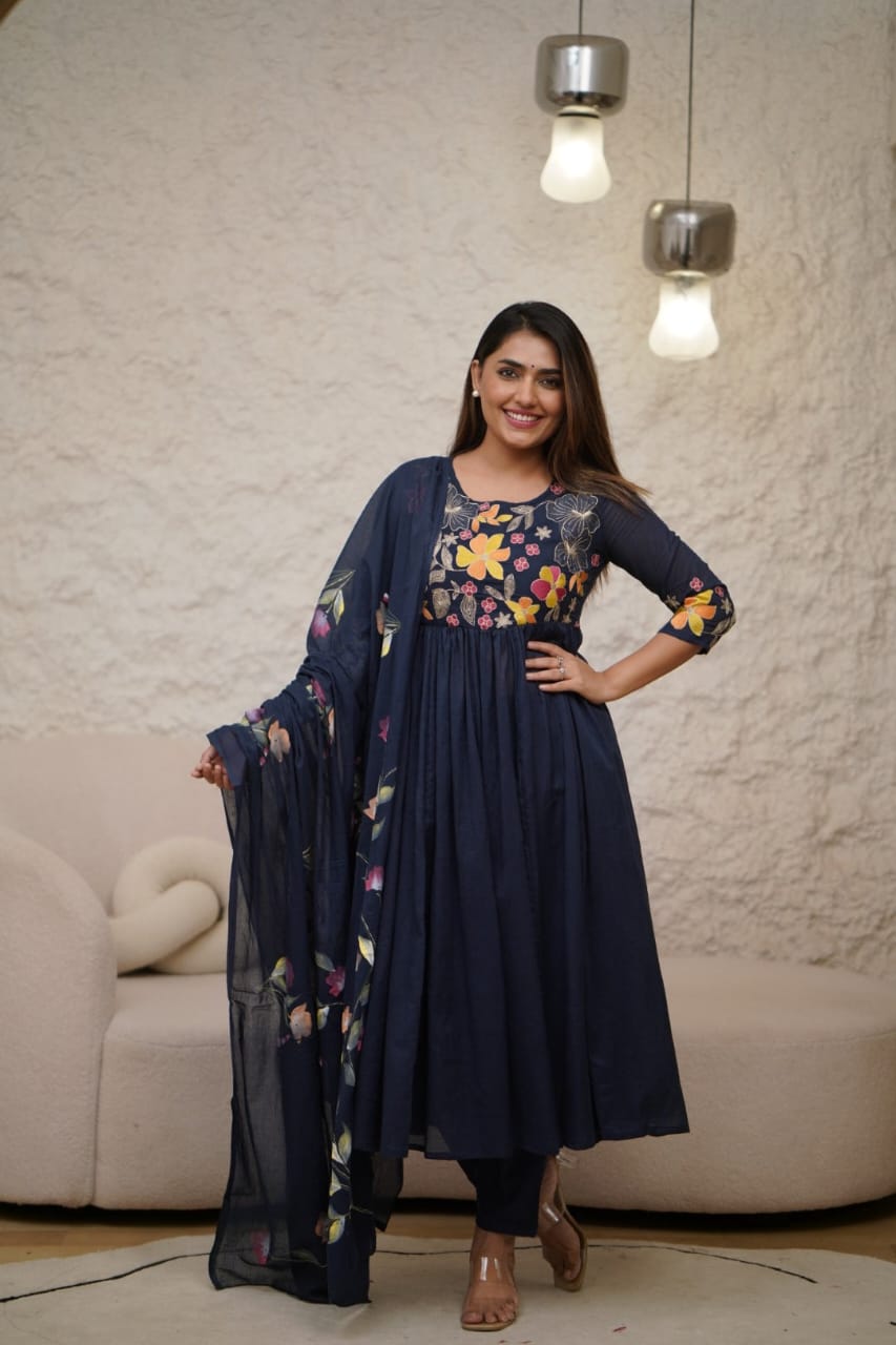 Beautiful embroidery with suqes Heavy Suit For Women