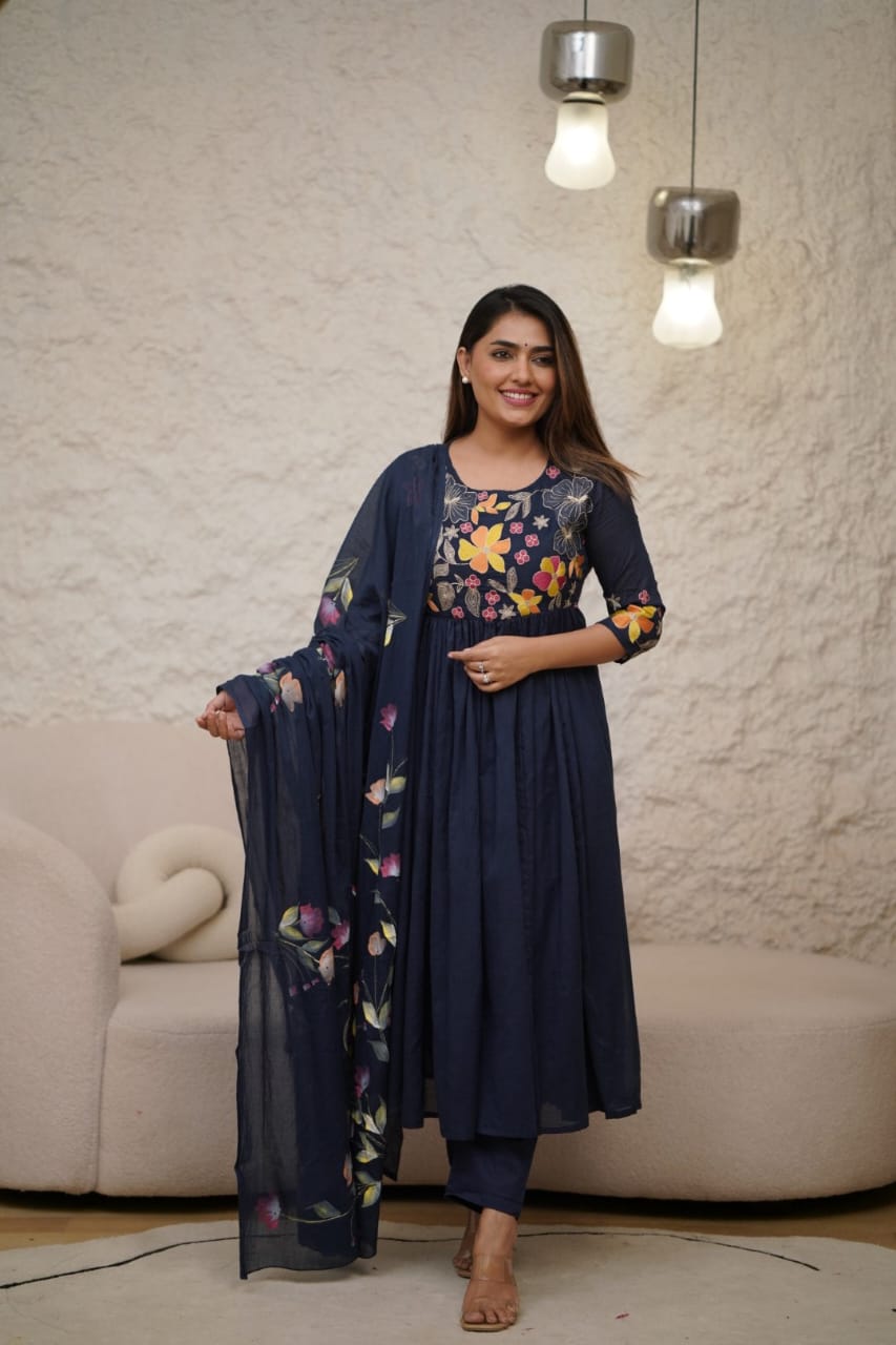 Beautiful embroidery with suqes Heavy Suit For Women