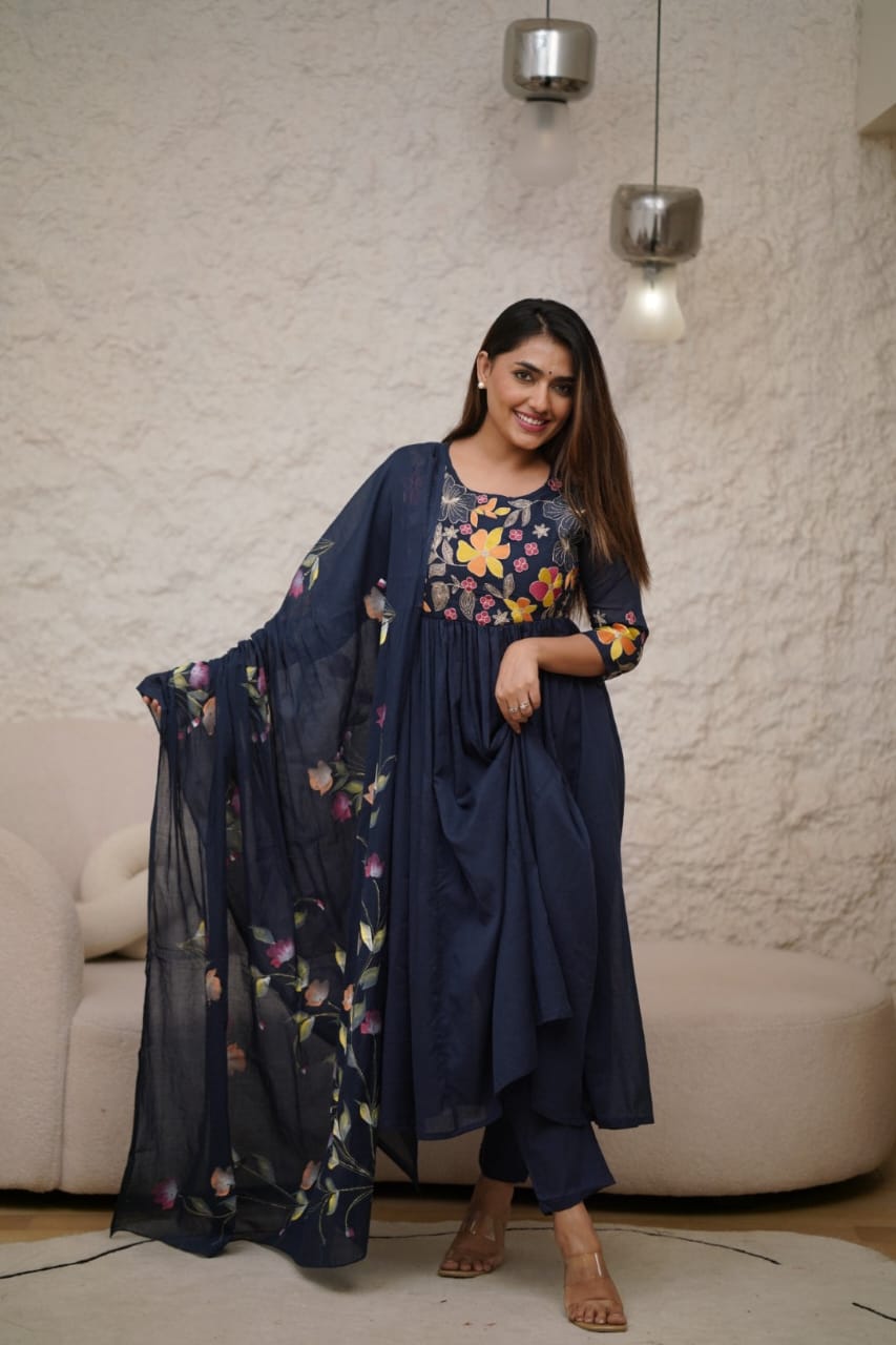 Beautiful embroidery with suqes Heavy Suit For Women