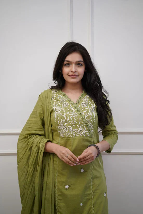 Beautiful in our new affordable cotton duppata pant set