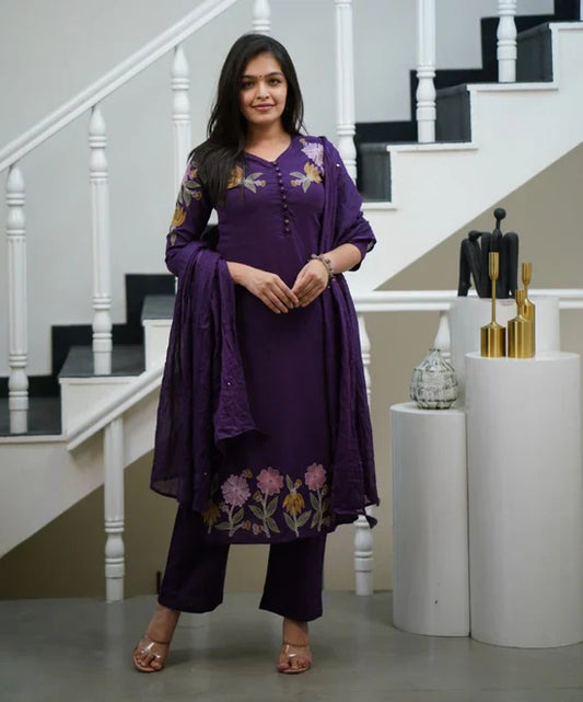 PURE COTTON KURTI WITH EMBROIDERY WORK  FOR WOMEN
