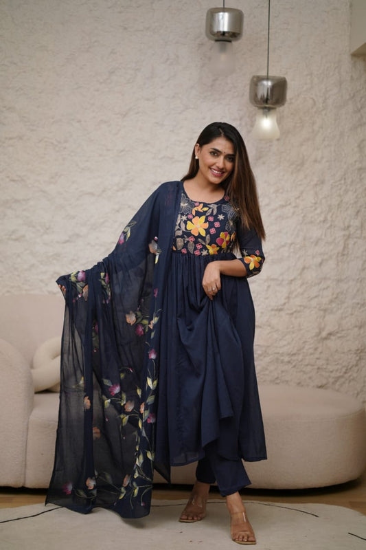 Beautiful embroidery with suqes Heavy Suit For Women